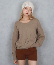 BARELY BLUE（ベアリーブルー）の「【 BARELY BLUE / ベアリーブルー 】 ソフト リブ モコ ニット ショートパンツ（その他パンツ）」