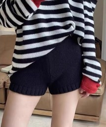 BARELY BLUE（ベアリーブルー）の「【 BARELY BLUE / ベアリーブルー 】 ソフト リブ モコ ニット ショートパンツ（その他パンツ）」