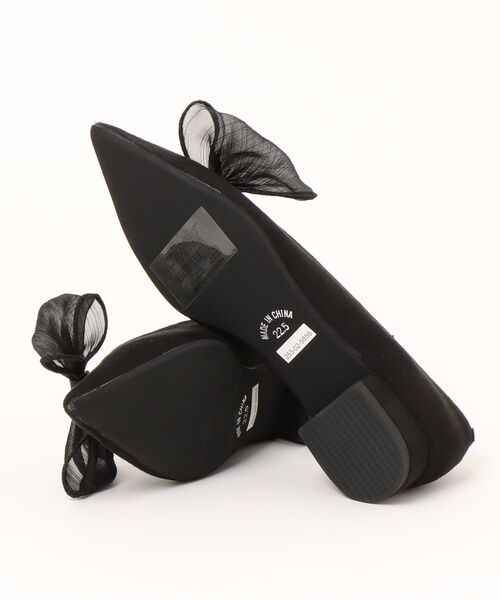 Fin（フィン）の「2WAYリボンフラットシューズ【低反発スポンジ入り】（パンプス・レディース・ブラック/グレー/ブラウン・23cm/23.5cm/24cm/24.5cm/25cm/22.5cm）」の8枚目の写真
