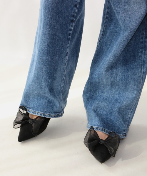 Fin（フィン）の「2WAYリボンフラットシューズ【低反発スポンジ入り】（パンプス・レディース・ブラック/グレー/ブラウン・23cm/23.5cm/24cm/24.5cm/25cm/22.5cm）」の15枚目の写真