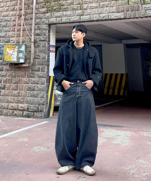 KICHUL(キチョル)の「Light Cotton Balloon fit denim pants (Black)(デニムパンツ・メンズ・その他・X-SMALL/SMALL/MEDIUM/LARGE)」の5枚目の写真