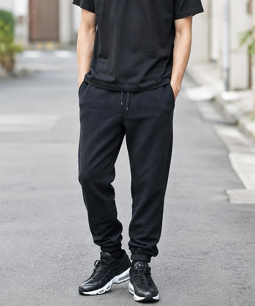 TopIsm(トップイズム)の「ジャガード無地 スウェットパンツ(スウェットパンツ・メンズ・アイボリー/ブラック/チャコールグレー・M/L/LL)」の19枚目の写真