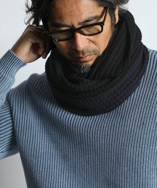 WAFFLE SNOOD：2重巻き ワッフル スヌード（ネックウォーマー/スヌード