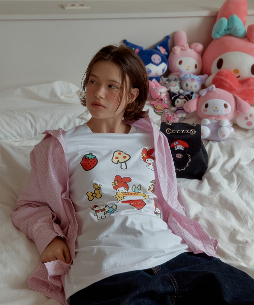 ANOETIC（アノエティック）の「ANC MYMELODY LAYERED T-SHIRT_WHITE（Tシャツ/カットソー・レディース・ホワイト・FREE）」の2枚目の写真