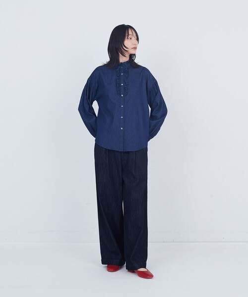 ADIEU TRISTESSE(アデュートリステス)の「ワンタックデニムパンツ(デニムパンツ・レディース・インディゴブルー/ライトブルー・S/M)」の10枚目の写真