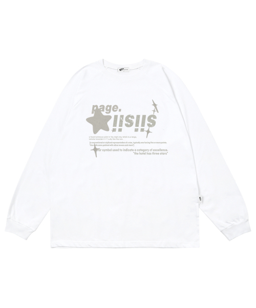 PAGESIISII(ページシシ)の「クリームクロームシシスタープリントオーバーサイズロングスリーブホワイト(Tシャツ/カットソー・レディース・その他・MEDIUM/LARGE)」の1枚目の写真