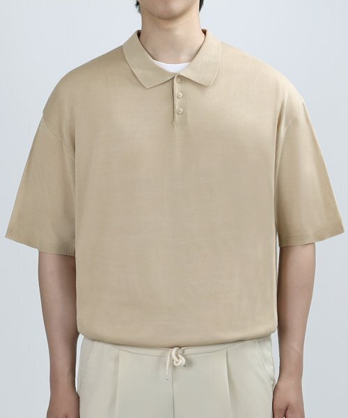 PK BREEZE KNIT (SAND BEIGE) — вязаная футболка PK Breeze (песочный беж)