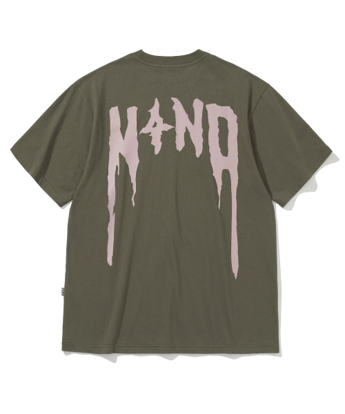 NOT4NERD(ノットフォーナード)の「N4ND Drip Logo T-Shirts - Khaki(Tシャツ/カットソー・レディース・その他・MEDIUM/LARGE/X-LARGE)」の1枚目の写真