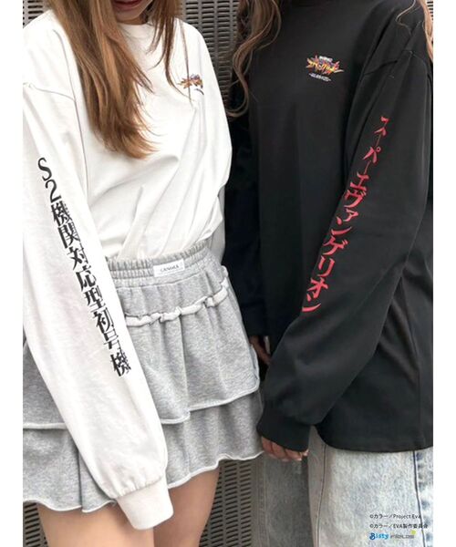 CALNAMUR（カルナムール）の「【エヴァンゲリオンコラボ】EVAスーパーエヴァ ロングスリーブＴシャツ（Tシャツ/カットソー・レディース・ブラック/ホワイト・X-LARGE/FREE）」の9枚目の写真