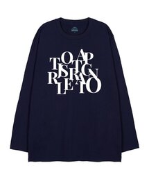 ビッグロゴオーバーサイズロングスリーブTシャツ_ネイビー