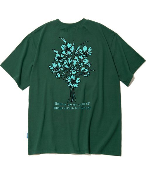 TRIPSHION(トリップション)の「フラワーバンドルグラフィックTシャツ - グリーン(Tシャツ/カットソー・メンズ・その他・LARGE/MEDIUM/X-LARGE)」の1枚目の写真