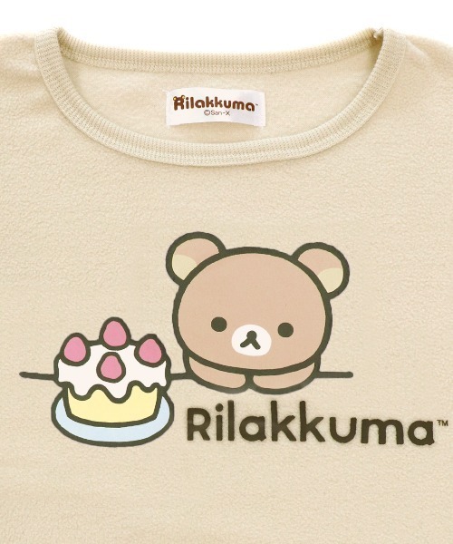 RUGGEDWORKS(ラゲッドワークス)の「【完売】《リラックマ》キッズ 長袖 ルームウェア パジャマ ドルマン フリース(ルームウェア/パジャマ・キッズ・ベージュ/パープル・140/150/160)」の4枚目の写真