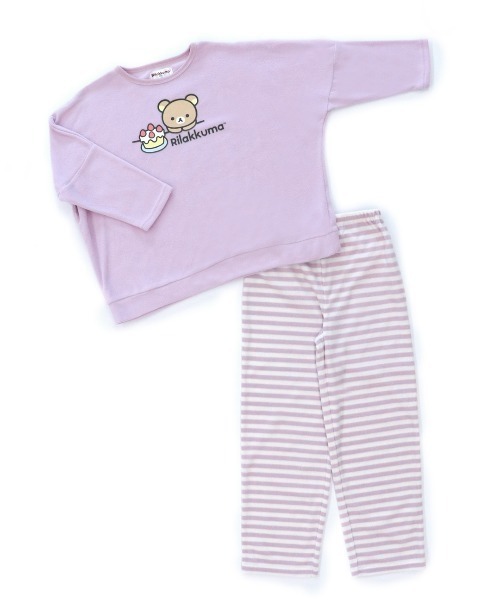 RUGGEDWORKS(ラゲッドワークス)の「【完売】《リラックマ》キッズ 長袖 ルームウェア パジャマ ドルマン フリース(ルームウェア/パジャマ・キッズ・ベージュ/パープル・140/150/160)」の9枚目の写真