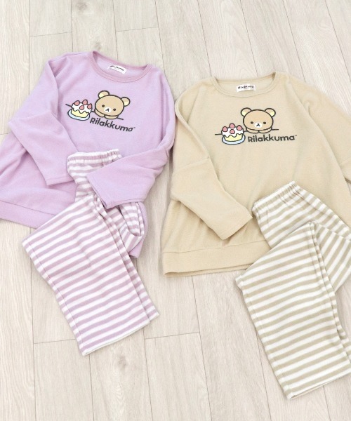 RUGGEDWORKS(ラゲッドワークス)の「【完売】《リラックマ》キッズ 長袖 ルームウェア パジャマ ドルマン フリース(ルームウェア/パジャマ・キッズ・ベージュ/パープル・140/150/160)」の15枚目の写真