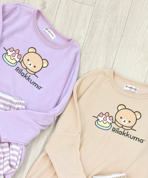 RUGGEDWORKS(ラゲッドワークス)の「【完売】《リラックマ》キッズ 長袖 ルームウェア パジャマ ドルマン フリース(ルームウェア/パジャマ・キッズ・ベージュ/パープル・140/150/160)」の16枚目の写真