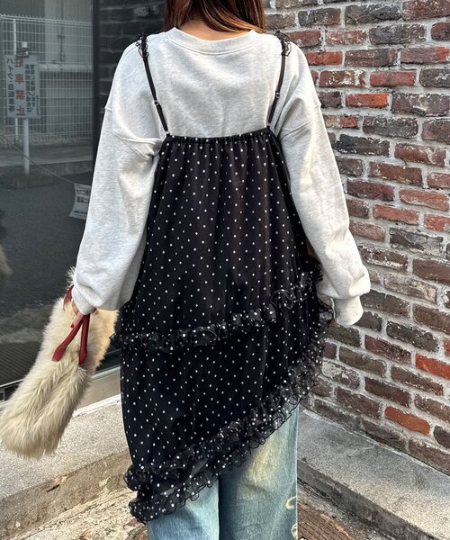 CIAOPANIC（チャオパニック）の「ラメドットチュールチュニックキャミワンピース（チュニック・レディース・ブラック/アイボリー/グレー・ONE SIZE）」の21枚目の写真