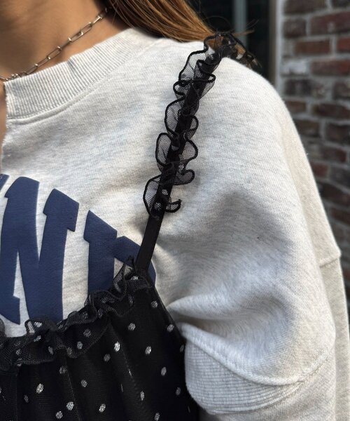 CIAOPANIC（チャオパニック）の「ラメドットチュールチュニックキャミワンピース（チュニック・レディース・ブラック/アイボリー/グレー・ONE SIZE）」の6枚目の写真