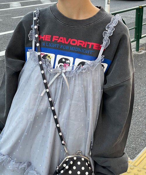 CIAOPANIC（チャオパニック）の「ラメドットチュールチュニックキャミワンピース（チュニック・レディース・ブラック/アイボリー/グレー・ONE SIZE）」の12枚目の写真