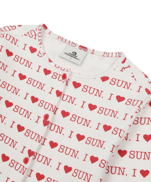 SUNDAY FRUIT MARKET（サンデーフルーツマーケット）の「W) I LOVE SUN CARDIGAN IVORY（カーディガン/ボレロ・レディース・その他・SMALL/MEDIUM）」の3枚目の写真