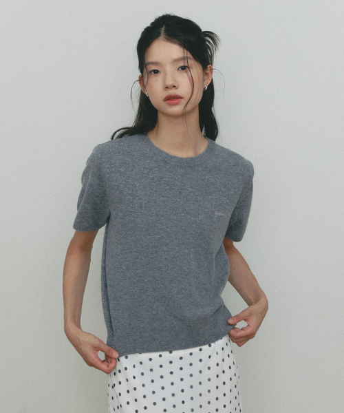 SSEMI(セミ)の「CLASSIC WOOL KNIT TOP(GR)(ニット/セーター・レディース・ライトグレー・FREE)」の1枚目の写真