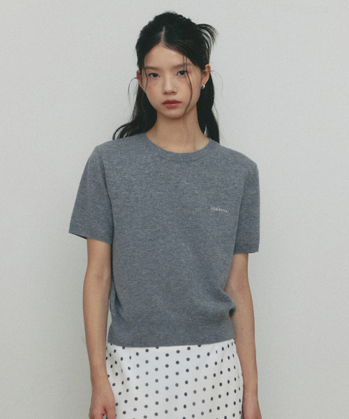 SSEMI(セミ)の「CLASSIC WOOL KNIT TOP(GR)(ニット/セーター・レディース・ライトグレー・FREE)」の2枚目の写真
