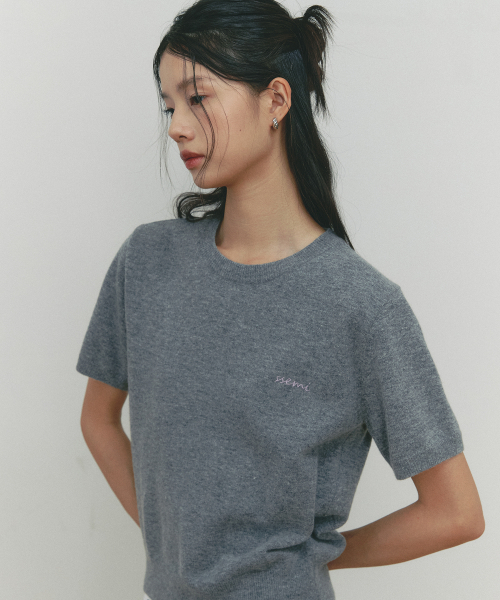 SSEMI(セミ)の「CLASSIC WOOL KNIT TOP(GR)(ニット/セーター・レディース・ライトグレー・FREE)」の3枚目の写真