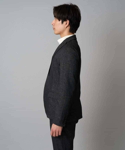 a.v.v（アーヴェヴェ）の「【イージーケア/毛玉になりにくい】メランジシャンブレースマートジャケット【洗濯機で洗える/ストレッチ】<ON/OFF SERIES>（テーラードジャケット・メンズ・ブラウン/チャコールグレー・46/48）」の10枚目の写真