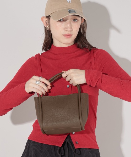 GEORGE'S（ジョージズ）の「ポーチ付きミニハンドBAG（ハンドバッグ・レディース・ブラック/ブラウン・FREE）」の3枚目の写真