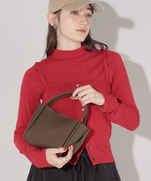 GEORGE'S（ジョージズ）の「ポーチ付きミニハンドBAG（ハンドバッグ・レディース・ブラック/ブラウン・FREE）」の4枚目の写真