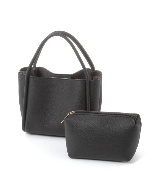 GEORGE'S（ジョージズ）の「ポーチ付きミニハンドBAG（ハンドバッグ・レディース・ブラック/ブラウン・FREE）」の5枚目の写真