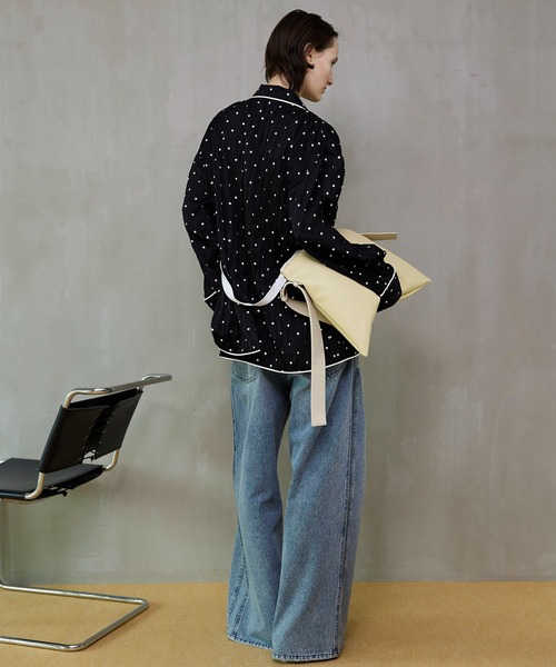 MAISON SPECIAL(メゾンスペシャル)の「Pajama Shirt Jacket/パジャマシャツジャケット(テーラードジャケット・レディース・ブラック/ブルー/グリーン・FREE)」の5枚目の写真