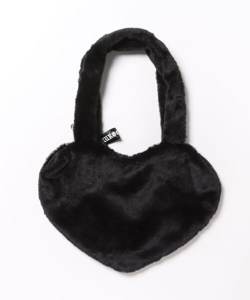 ANAP GｉRL（アナップガール）の「ANAPGIRL×【マイメロディ、クロミ】リボン付ハートファーバッグ（ショルダーバッグ・キッズ・ブラック/ライトピンク・F）」の13枚目の写真