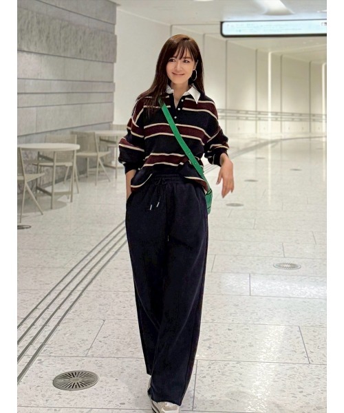 Day and Grade(デイアンドグレイド)の「【Shihoセレクト】裏起毛立体カーブパンツ / ストレッチ・スウェットパンツ(スウェットパンツ・レディース・ネイビー/グレー/ブラック・FREE)」の4枚目の写真