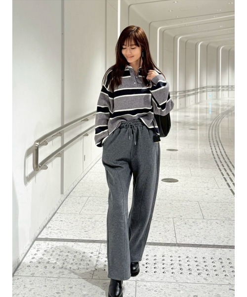 Day and Grade(デイアンドグレイド)の「【Shihoセレクト】裏起毛立体カーブパンツ / ストレッチ・スウェットパンツ(スウェットパンツ・レディース・ネイビー/グレー/ブラック・FREE)」の11枚目の写真