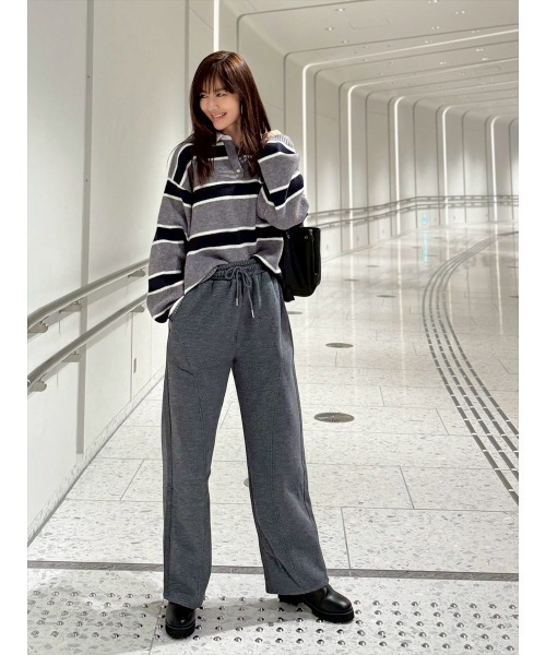Day and Grade(デイアンドグレイド)の「【Shihoセレクト】裏起毛立体カーブパンツ / ストレッチ・スウェットパンツ(スウェットパンツ・レディース・ネイビー/グレー/ブラック・FREE)」の13枚目の写真