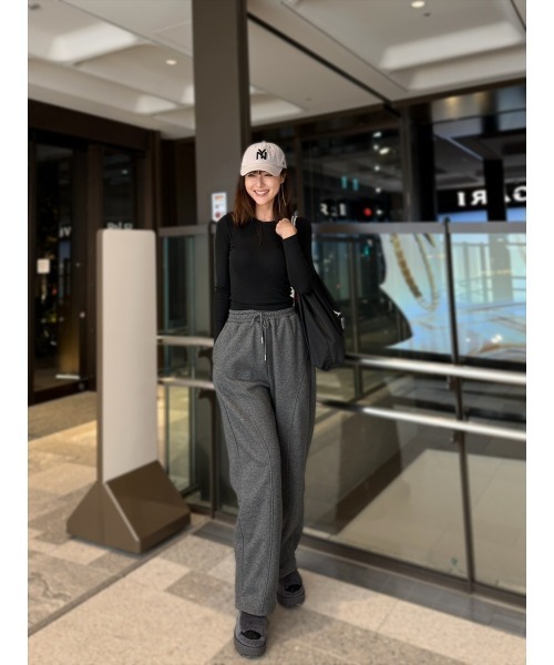 Day and Grade(デイアンドグレイド)の「【Shihoセレクト】裏起毛立体カーブパンツ / ストレッチ・スウェットパンツ(スウェットパンツ・レディース・ネイビー/グレー/ブラック・FREE)」の17枚目の写真