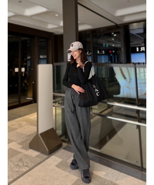 Day and Grade(デイアンドグレイド)の「【Shihoセレクト】裏起毛立体カーブパンツ / ストレッチ・スウェットパンツ(スウェットパンツ・レディース・ネイビー/グレー/ブラック・FREE)」の19枚目の写真