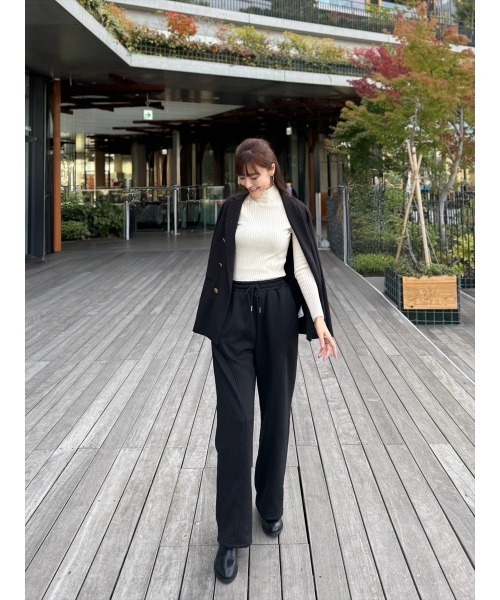 Day and Grade(デイアンドグレイド)の「【Shihoセレクト】裏起毛立体カーブパンツ / ストレッチ・スウェットパンツ(スウェットパンツ・レディース・ネイビー/グレー/ブラック・FREE)」の8枚目の写真