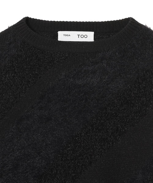TOGA PULLA（トーガ　プルラ）の「TOGA PULLA Regimental knit pullover TZ252-XN965（ニット/セーター・レディース・ブラック/グレー・SMALL）」の3枚目の写真