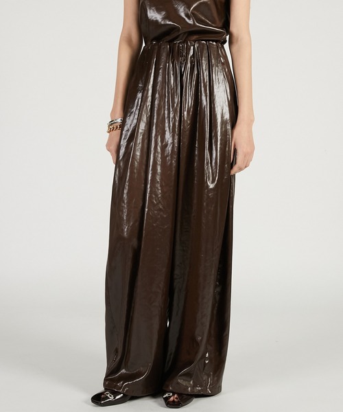 PRANK PROJECT（プランクプロジェクト）の「【2026Spring Pre-Order】レザーサテンパンツ / Leather Satin Pants（その他パンツ・レディース・ブラック/ブラウン・36/38）」の11枚目の写真