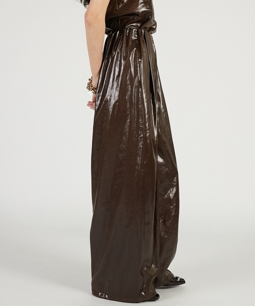 PRANK PROJECT（プランクプロジェクト）の「【2026Spring Pre-Order】レザーサテンパンツ / Leather Satin Pants（その他パンツ・レディース・ブラック/ブラウン・36/38）」の13枚目の写真