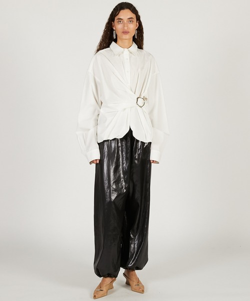 PRANK PROJECT（プランクプロジェクト）の「【2026Spring Pre-Order】レザーサテンパンツ / Leather Satin Pants（その他パンツ・レディース・ブラック/ブラウン・36/38）」の3枚目の写真