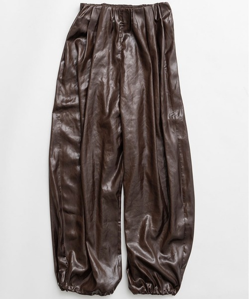 PRANK PROJECT（プランクプロジェクト）の「【2026Spring Pre-Order】レザーサテンパンツ / Leather Satin Pants（その他パンツ・レディース・ブラック/ブラウン・36/38）」の16枚目の写真