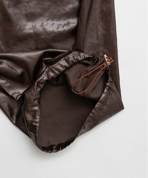 PRANK PROJECT（プランクプロジェクト）の「【2026Spring Pre-Order】レザーサテンパンツ / Leather Satin Pants（その他パンツ・レディース・ブラック/ブラウン・36/38）」の19枚目の写真