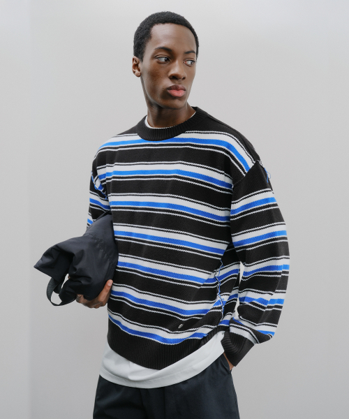 MULTI STRIPE KNIT — синий