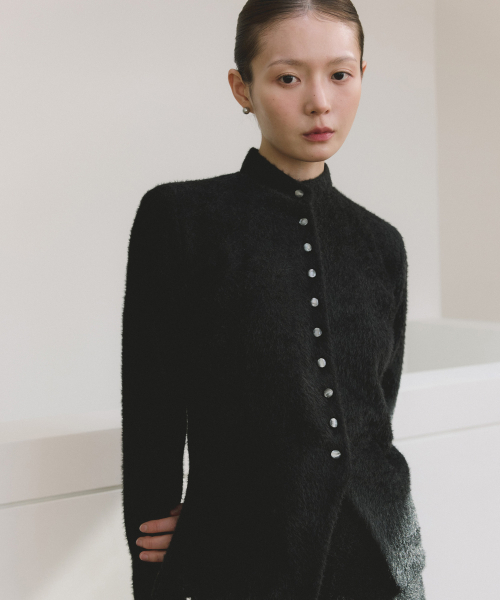 REORG(リオルグ)の「COC HALF NECK CARDIGAN BLACK(カーディガン/ボレロ・レディース・その他・SMALL/MEDIUM)」の2枚目の写真