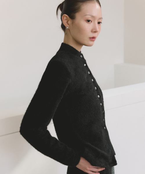 REORG(リオルグ)の「COC HALF NECK CARDIGAN BLACK(カーディガン/ボレロ・レディース・その他・SMALL/MEDIUM)」の4枚目の写真