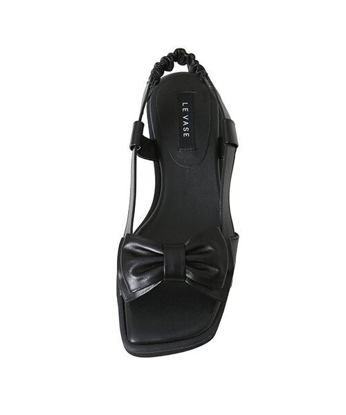 LEVASE（ルバズ）の「eg) macaroon sandal-black 4cm（サンダル・レディース・その他・38/39/35/36/37/36.5/37.5/35.5/38.5）」の2枚目の写真