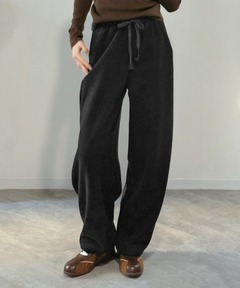 WASHED VELVET CURVE CUT WIDE PANTS（その他パンツ）｜WYM LIDNM