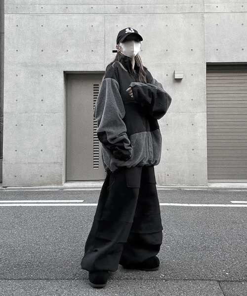 YACA(ヤーカ)の「Fleece Over Reversible JK/フリースオーバーリバーシブルジャケット【unisex item】(その他アウター・レディース・グレー/ブラック・FREE)」の14枚目の写真